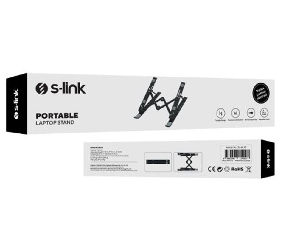 S-link SL-AL10 Siyah Alüminyum Laptop Stand