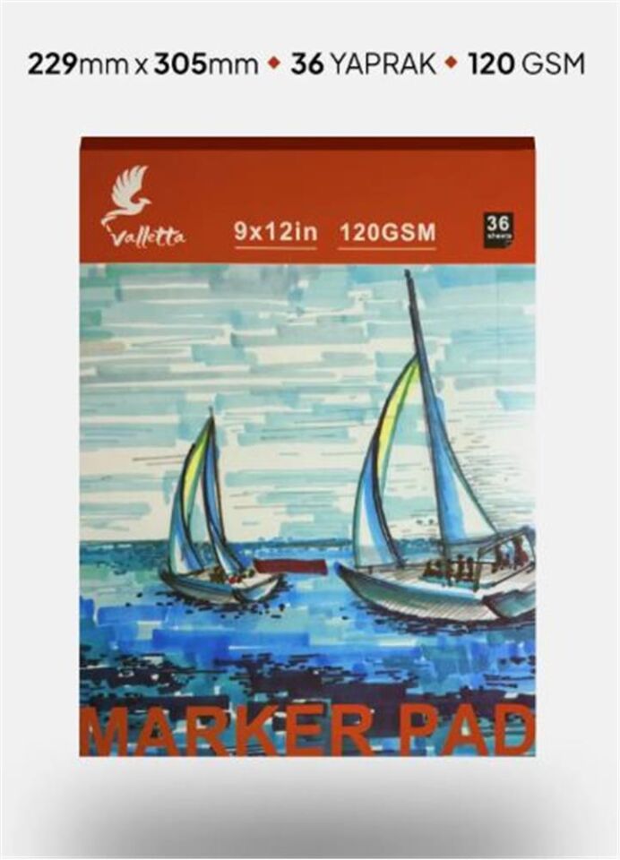 Valletta VLT1586 Albatros Profesyonel 36 Yapraklı Marker Çizim Defteri