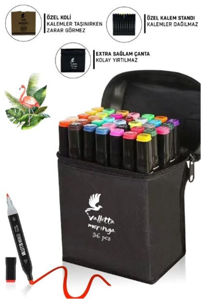 Valletta VLT1368 Moringa 36lı Çift Taraflı Marker Seti
