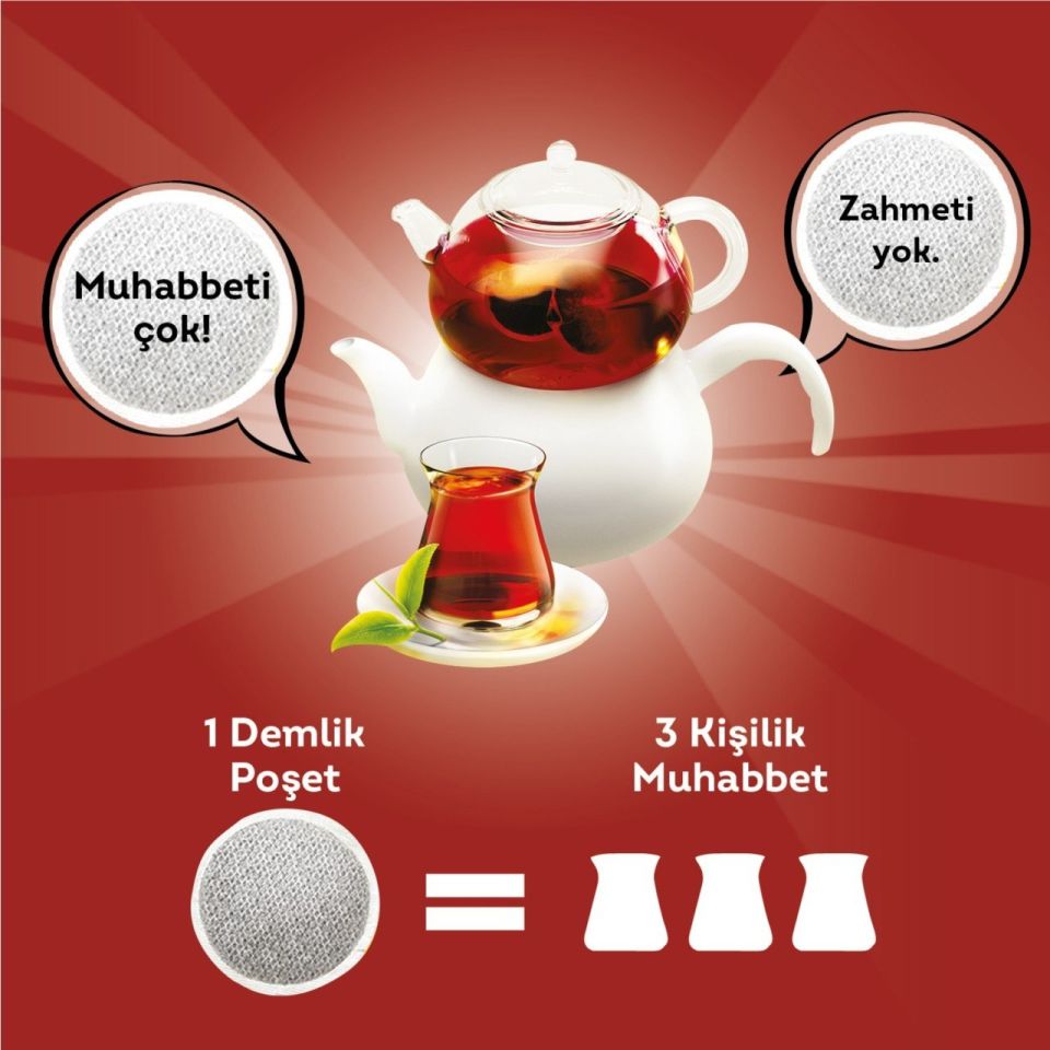 Lipton Extra Dem Demlik Süzen Poşet Siyah Çay 100'lü