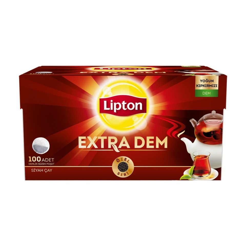 Lipton Extra Dem Demlik Süzen Poşet Siyah Çay 100'lü
