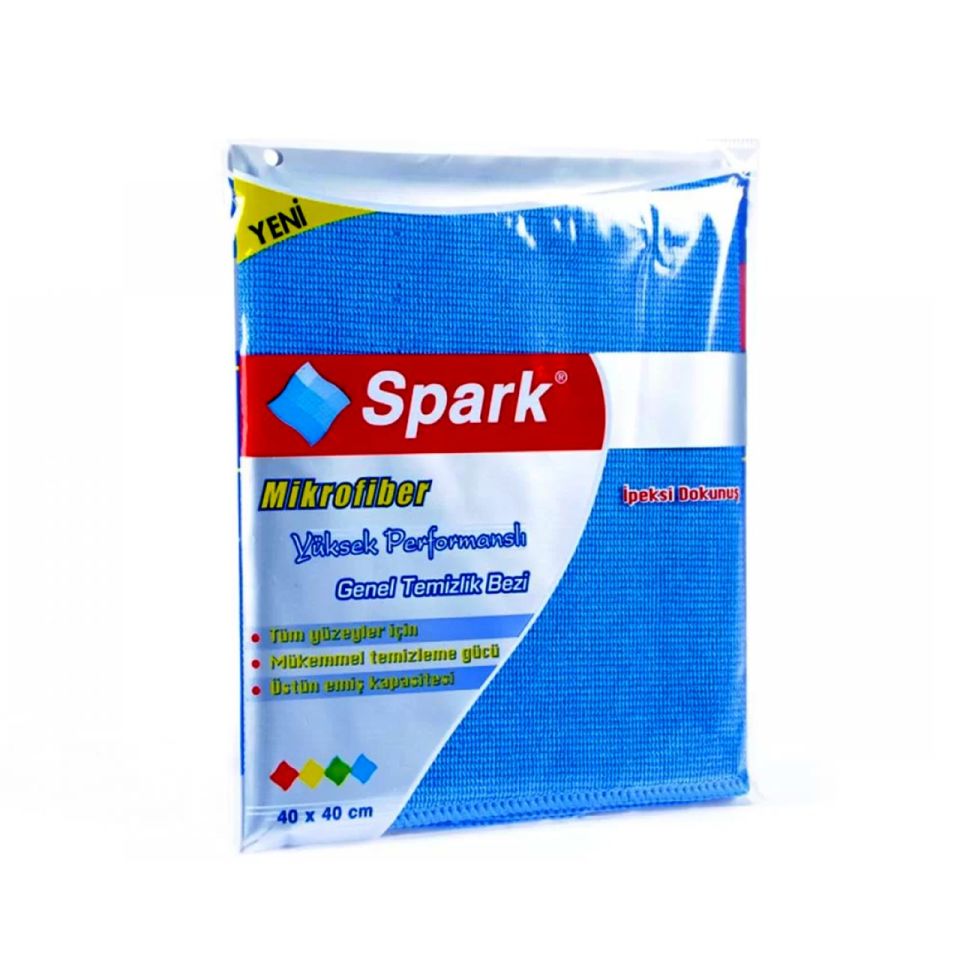 Spark Yüksek Performanslı Mikrofiber Temizlik Bezi 40x40 cm