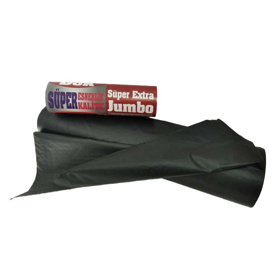 Star Plus Çöp Poşeti Süper Ekstra Jumbo 80x110 Siyah 20'li