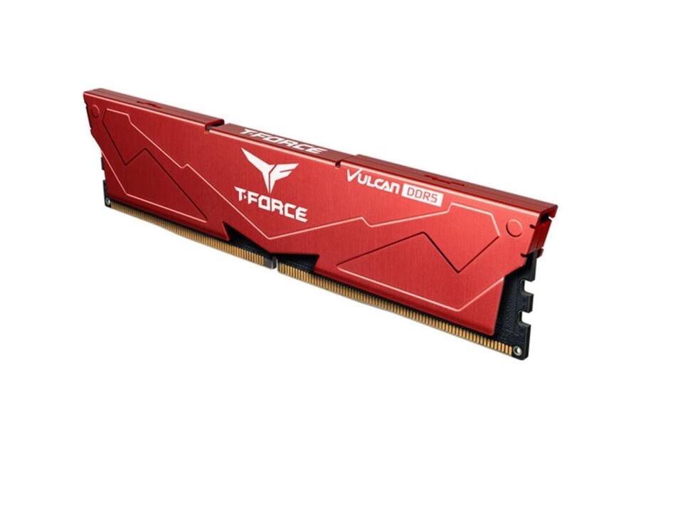 Team T-Force Vulcan Red 16GB (1x16GB) 6000Mhz DDR5 CL38 Kırmızı Gaming Ram (FLRD516G6000HC38A01)
