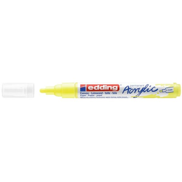 Edding Markör Akrilik Orta Uçlu 2-3 MM Fosforlu Sarı 065 5100