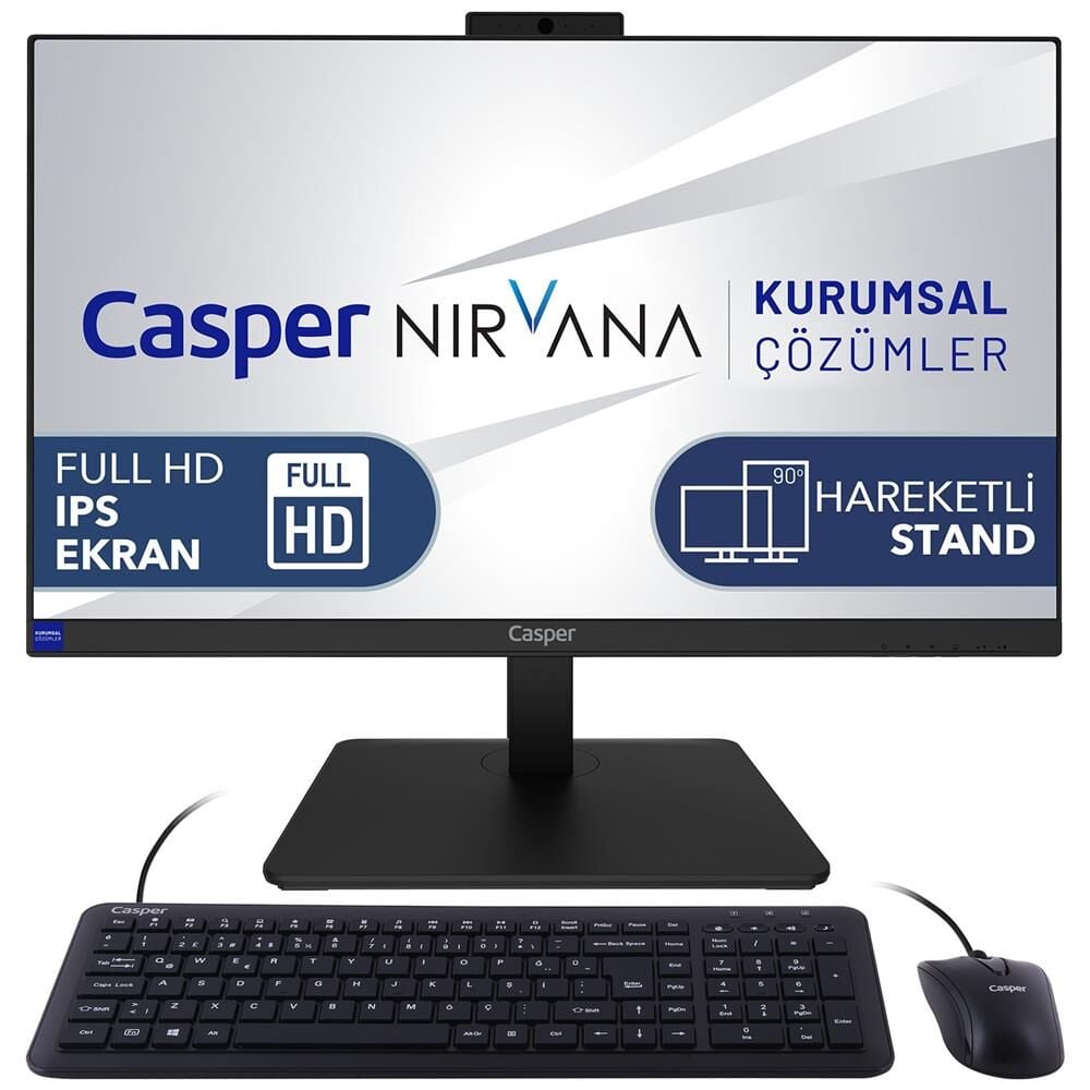 Casper Nirvana One A70.1235-8D00X-V i5 1235U 16GB 250GB M2 SSD Dos 23.8'' FHD AIO