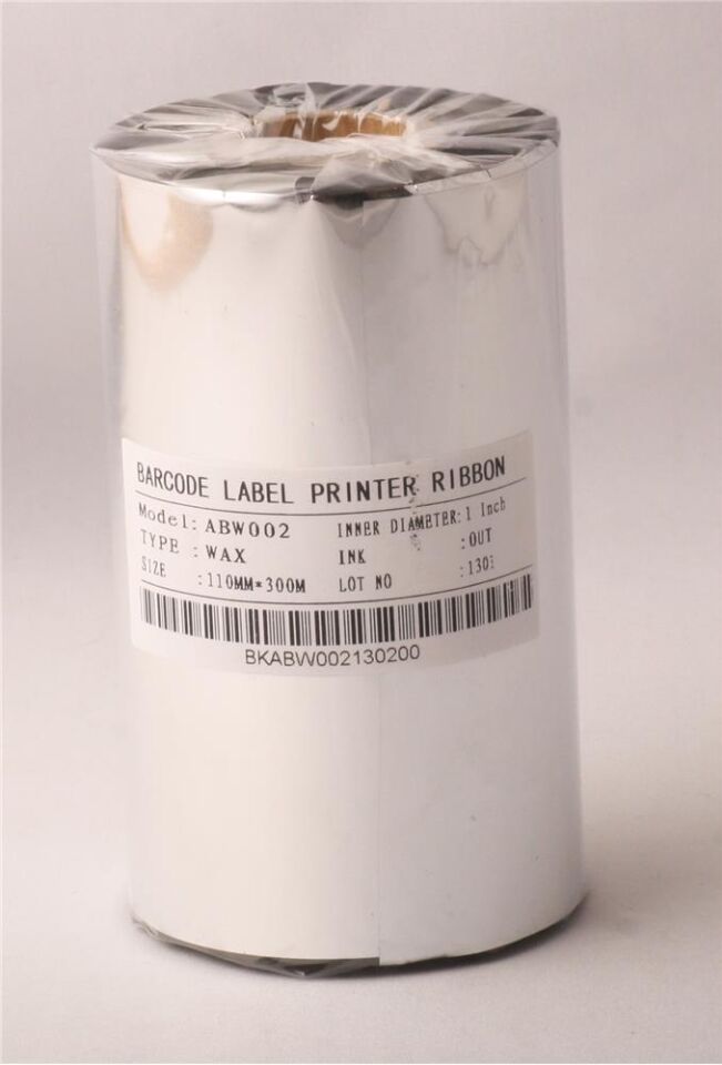 Ribbonsan RB00007 WX-10FBK 110-450MT Wax Ribbon