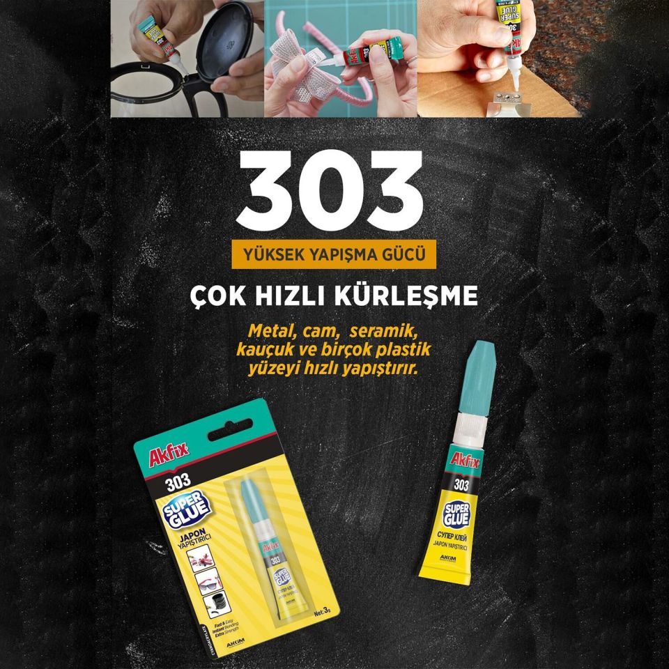 Akfix 303 Süper Japon Yapıştırıcı 3 Gr