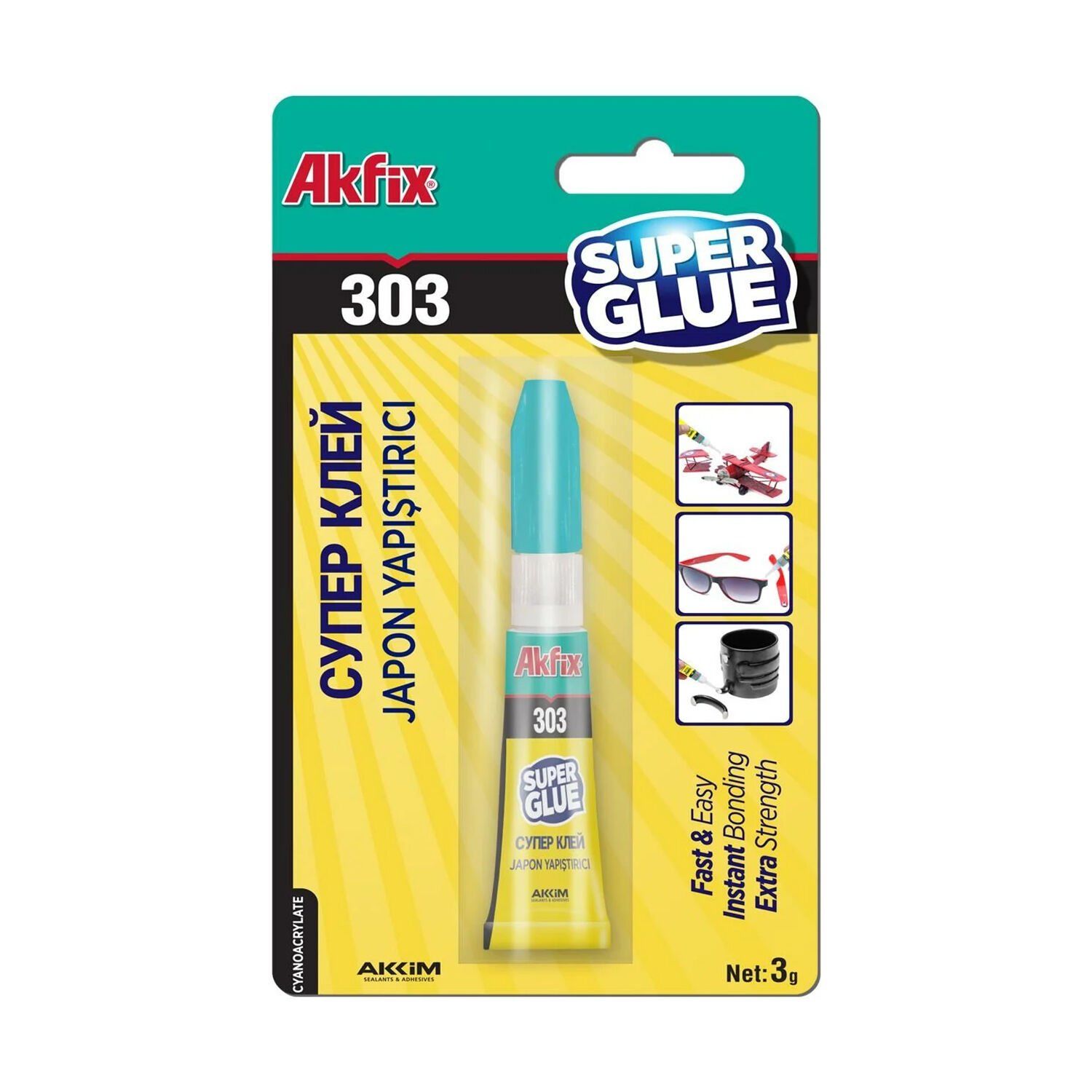 Akfix 303 Süper Japon Yapıştırıcı 3 Gr
