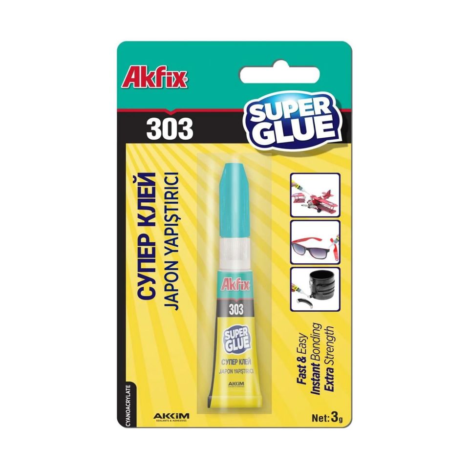 Akfix 303 Süper Japon Yapıştırıcı 3 Gr