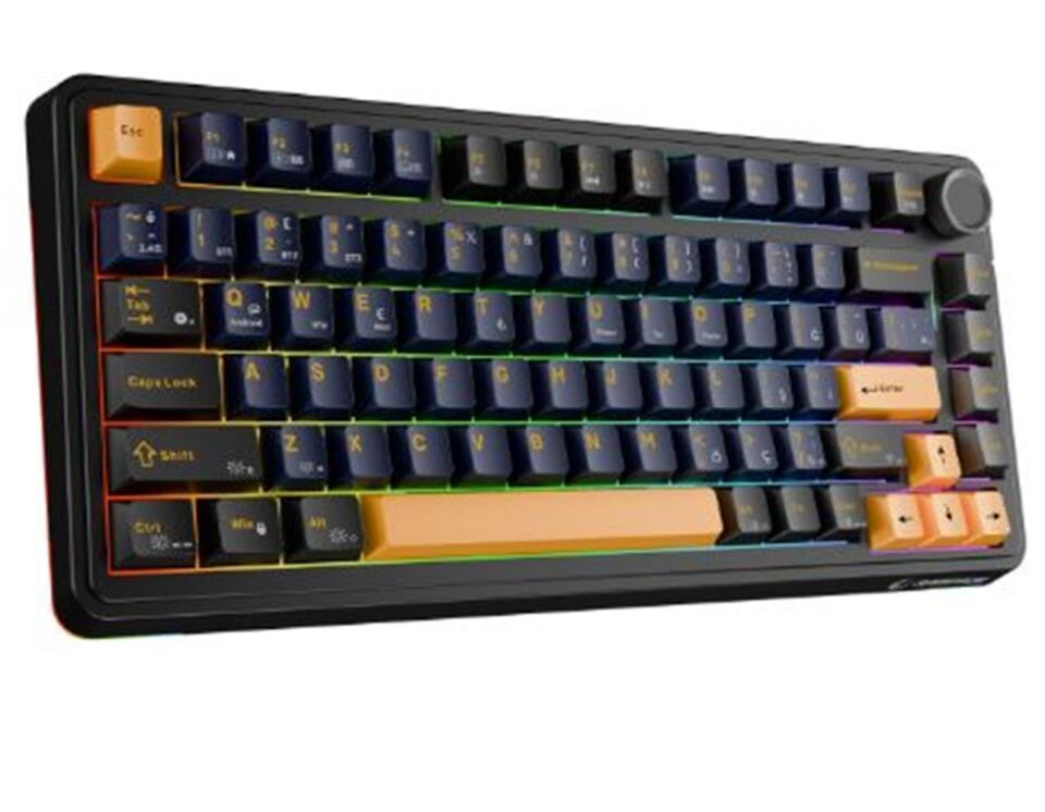 Rampage Quell Siyah Hot Swap 2.4G + BT Wireless RGB Gasket Oil Switch Türkçe Q PBT  Mekanik Klavye