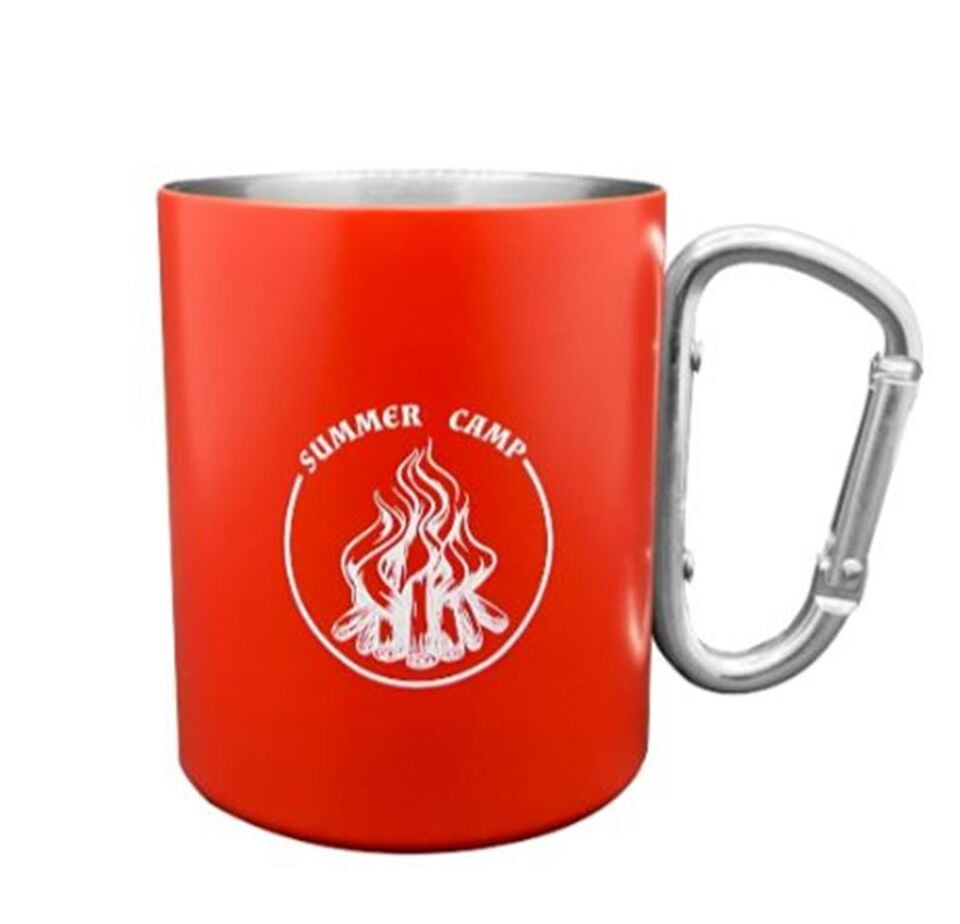 ORCAMP Karabina Çelik Kupa Kırmızı 180ml OUT-1850