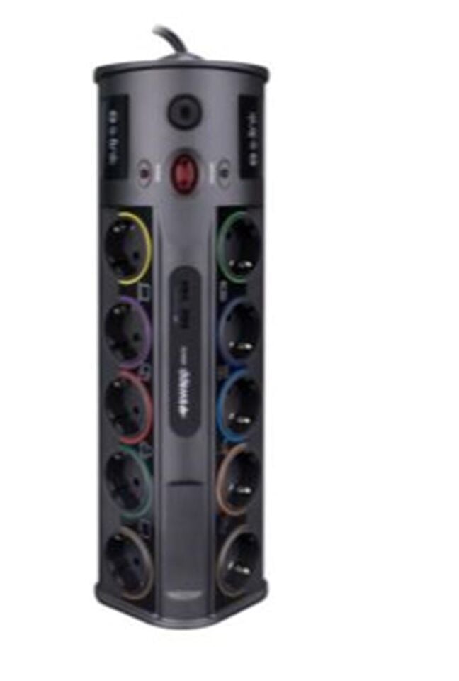 S-link SPG3-J-5 1.5m 306Joule 5Li Akım Kor.Siyah Priz