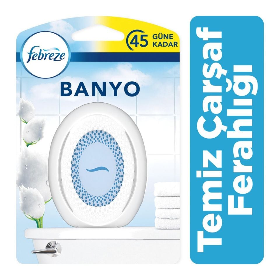 Febreze Hava Ferahlatıcı Banyo Oda Kokusu Temiz Çarşaf Ferahlığı