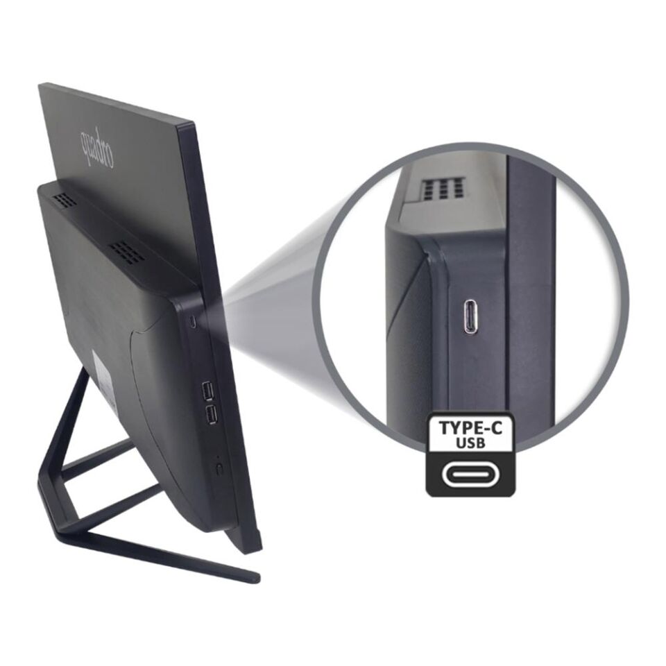 Quadro Stark H424D5-145165 23.8'' IPS Ci5 14400 16gb 512gb FreeDOS Type c-Usb All İn One Bilgisayar