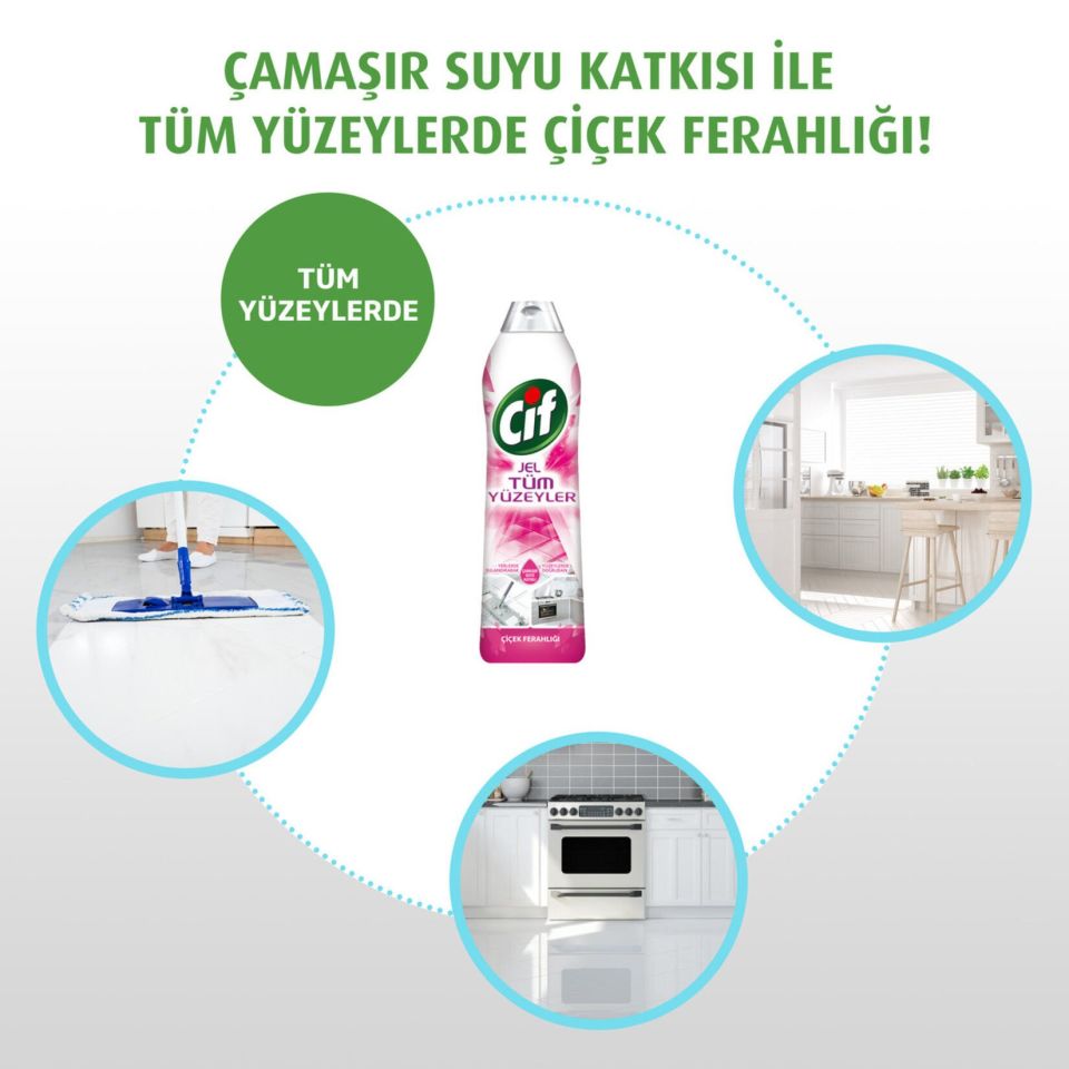 Cif Jel Tüm Yüzeyler Çiçek Ferahlığı 750 Ml