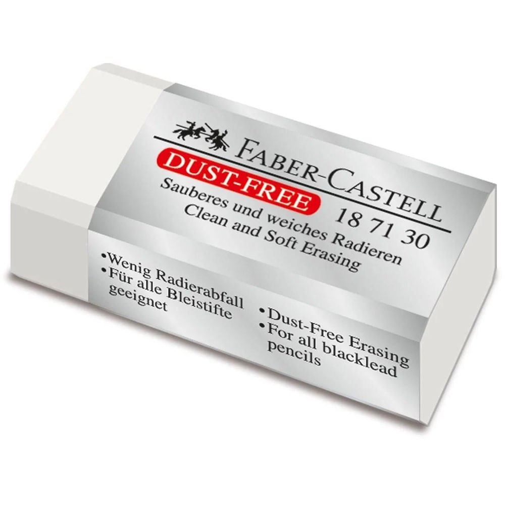 Faber-Castell Öğrenci Silgisi Dust Free 30 LU Beyaz 18 71 30
