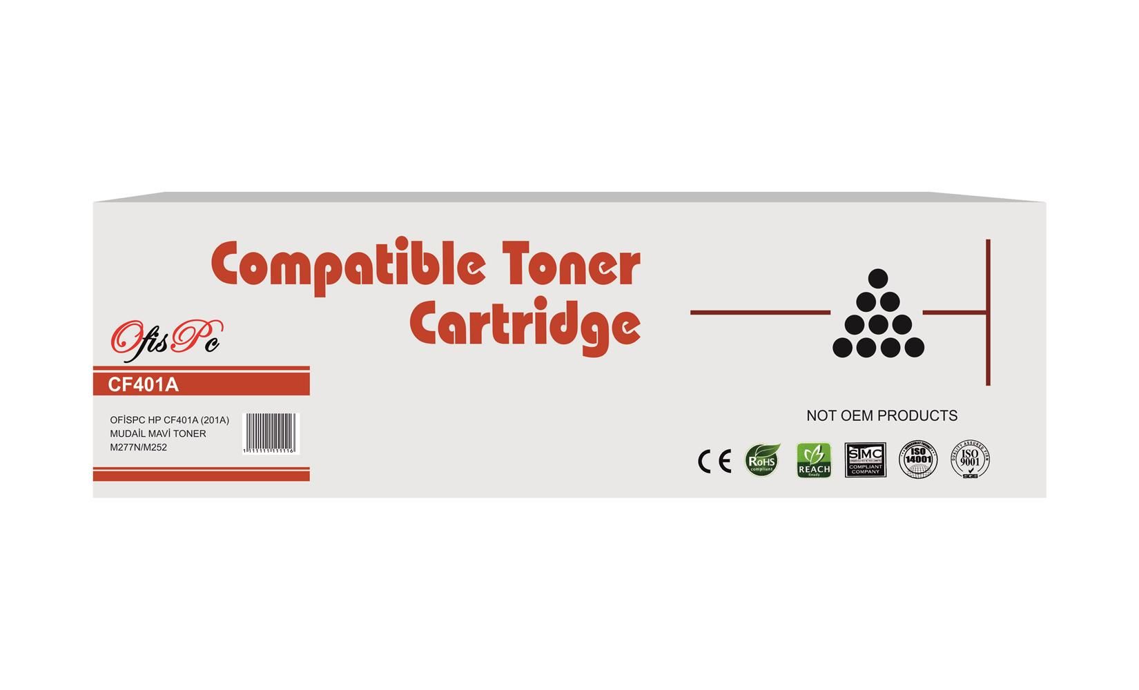OfisPc Hp CF401A Mavi Muadil Toner 201A M227-M252