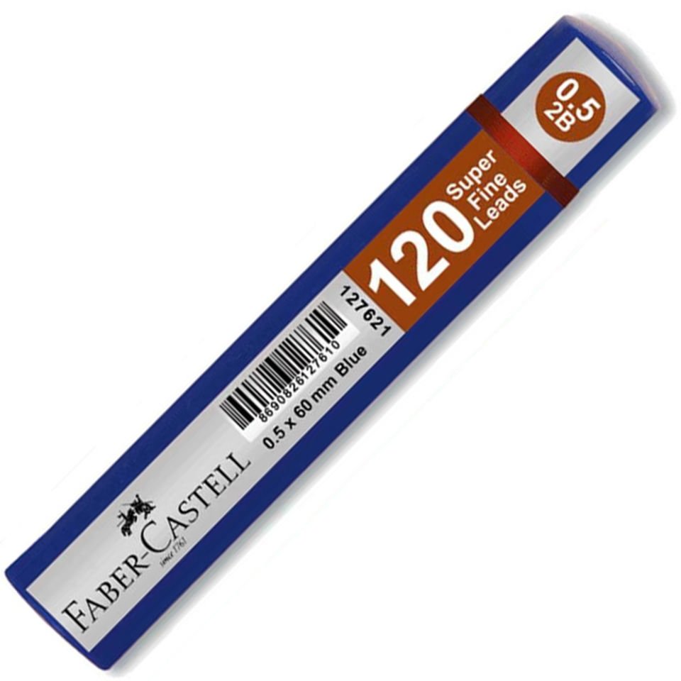 Faber-Castell Grip Min Süper Fine Lead 2B 120 Lİ 60 MM 0.5 MM Mavi 5090 127621