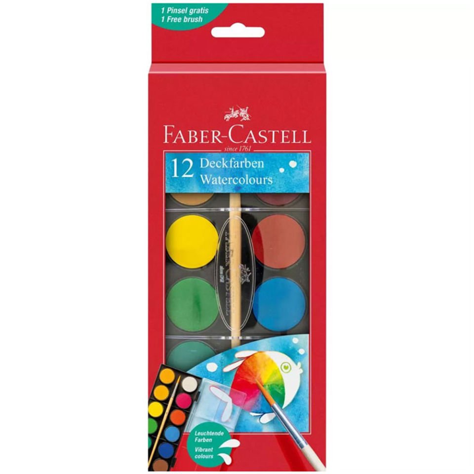 Faber-Castell Sulu Boya Red Line Büyük Boy 12 Renk 5292 125012
