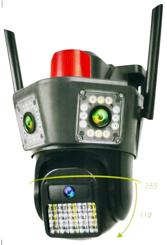 Apronx APX-WPG490 9Mp 3.6mm Üç Kamera 42 Led Wifi PTZ