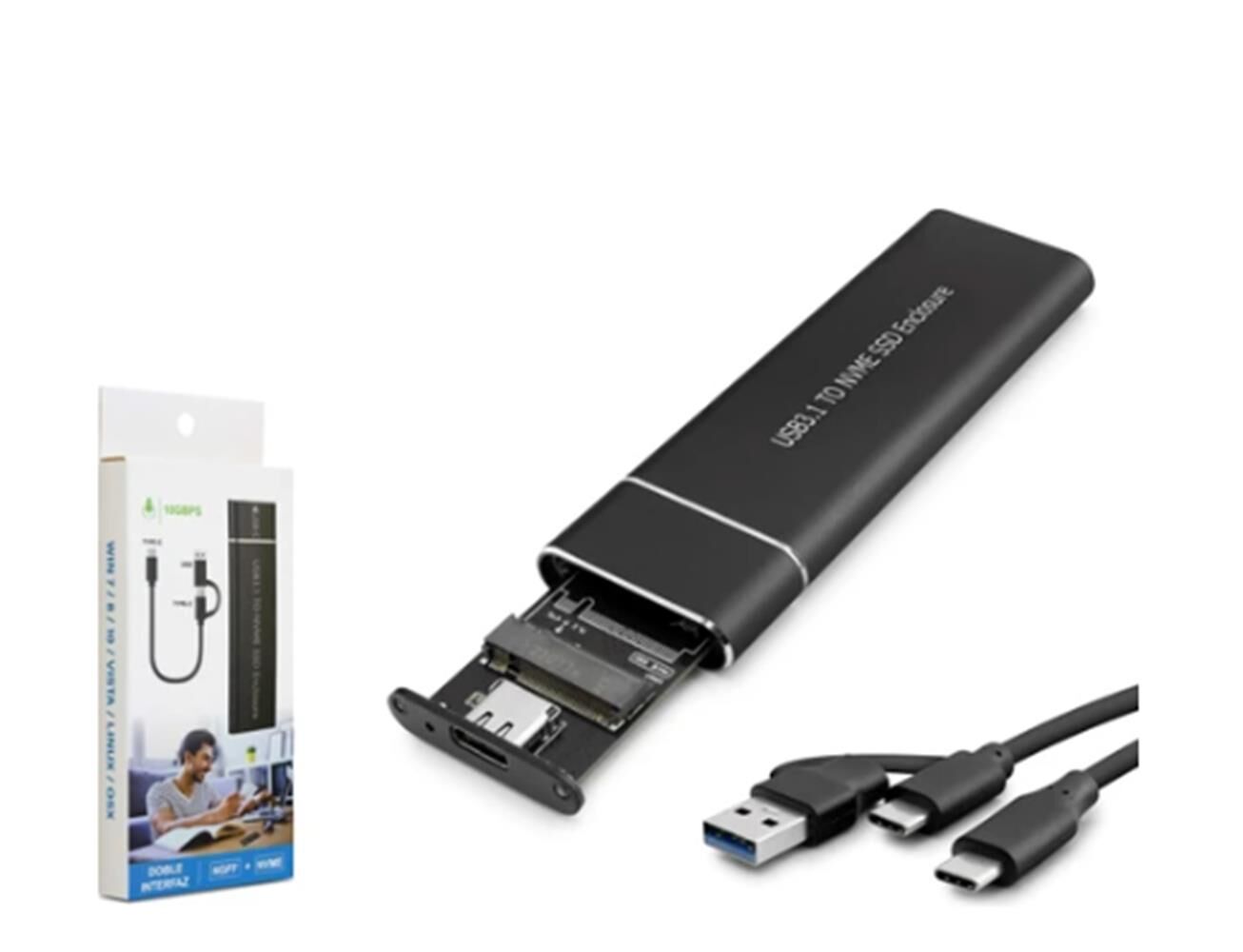 Hadron Hdx1768 Ssd Kutu Type-C3.1 + Usb3.0 Nvme M2