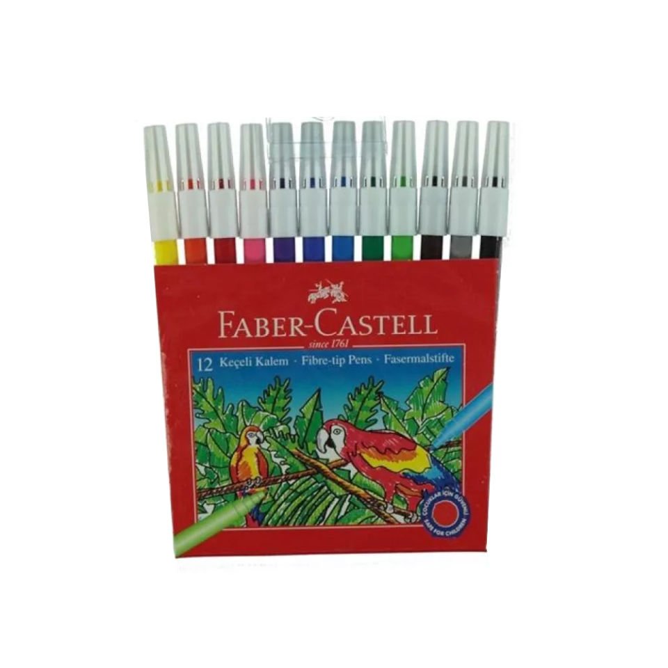 Faber-Castell Keçeli Boya Kalemi Yıkanabilir 12 Renk 5067155130