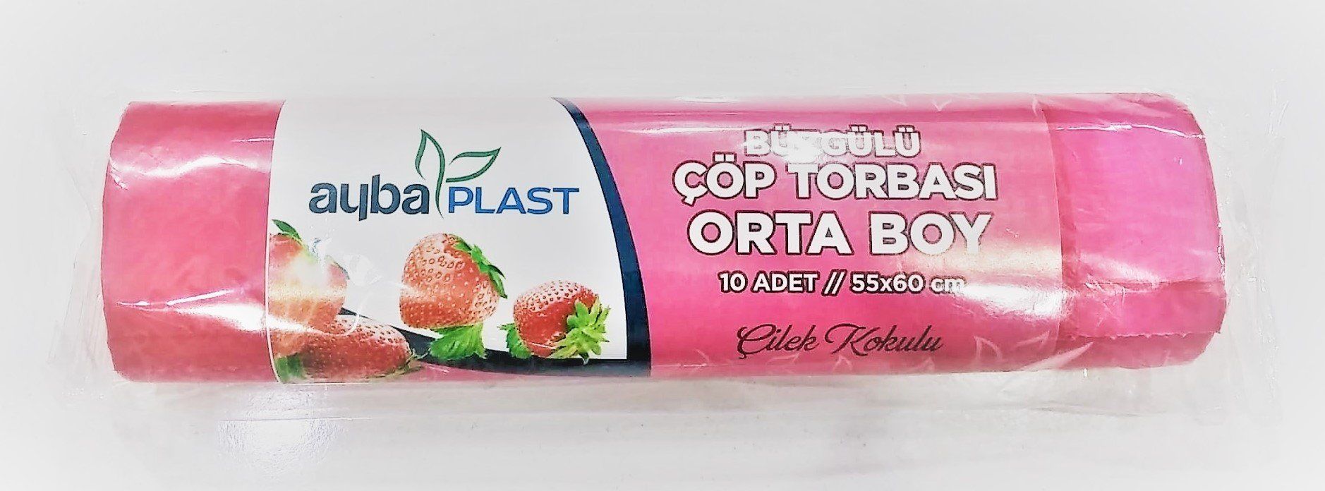 Aybaplast Orta Boy 55*60 Büzgülü Çöp Torbası Çilek Koli İçi 25 Adet