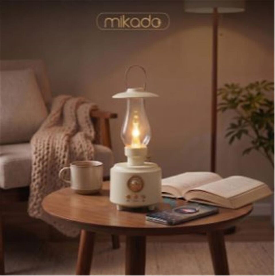 Mikado MD-1 Lüxound 1800mAh 5W Beyaz Bluetooth-Aux-Usb-TF Card Destekli Işıklı Speaker