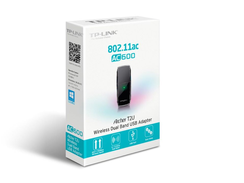 Tp-Link Archer T2U 600 Mbps Kablosuz USB Adaptör AC600