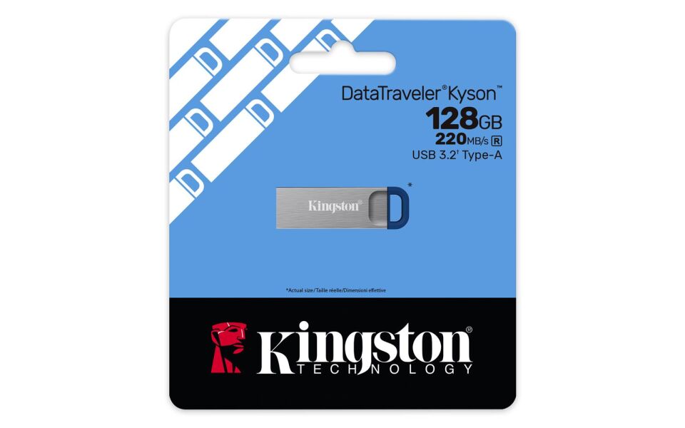 Kingston DTKNG2-128GB 128GB DataTraveler Kyson 220MB-s Metal USB 3.2 Gen 1 Flash Bellek
