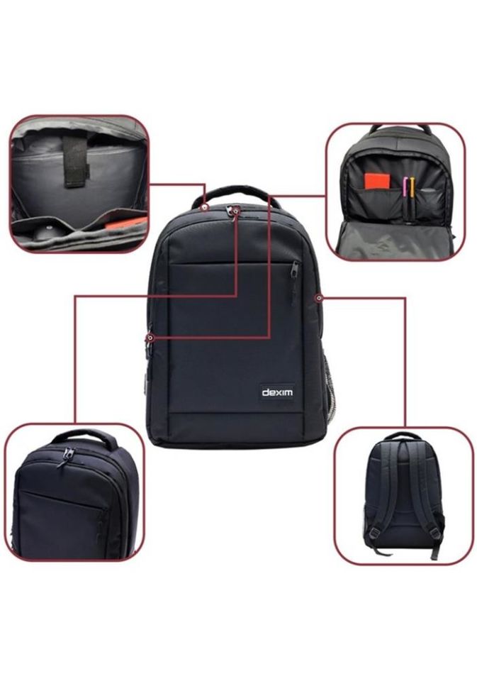 Dexim Dxbp11 Essential 15.6'' Notebook Sırt Çantası Siyah (Suya Dayanıklı)