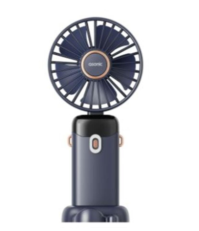 Asonic AFN28 Lacivert 500mAh 3 Kademe Dijital Göstergeli Katlanabilir Mini USB Fan