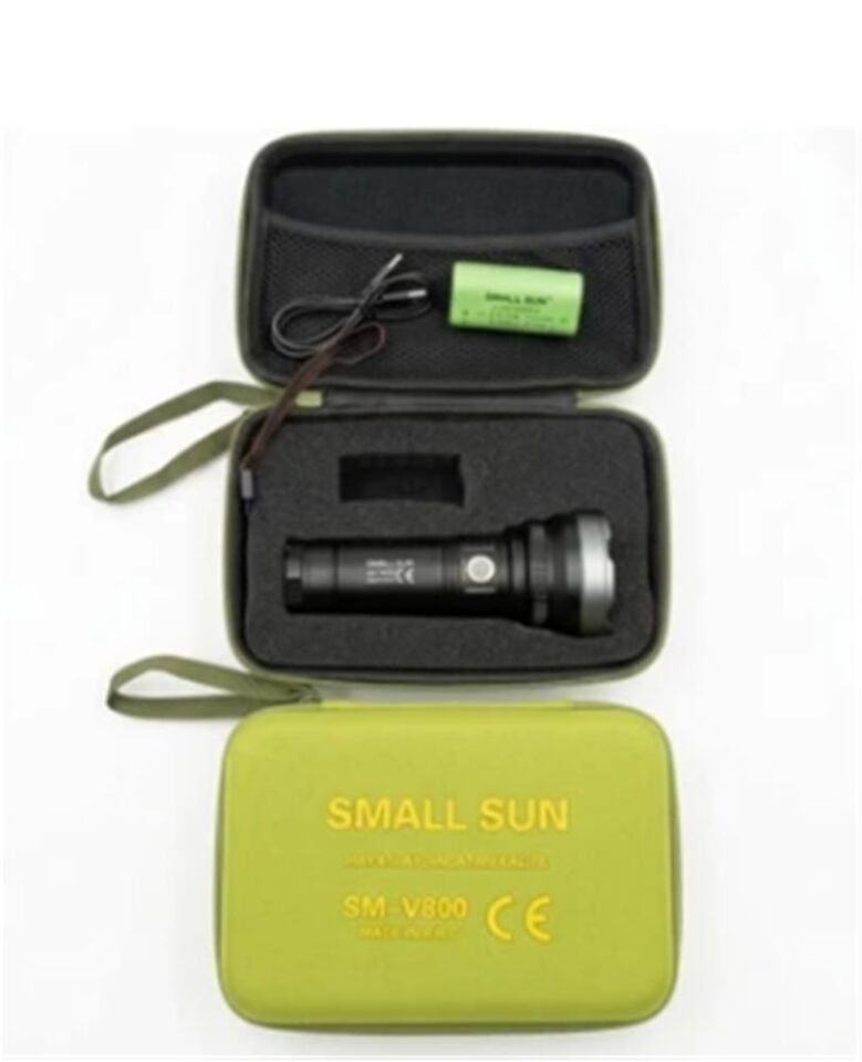 Small Sun SM-V800 Çantalı Metal Fener Şarjlı 7800mah 3.7v Li-on Pil