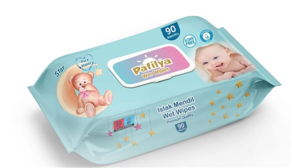 Pafilya Star Bebek Islak Havlu 90 lı  (Alcohol Free- Paraben Free) Premium Quality Wet Wipes
