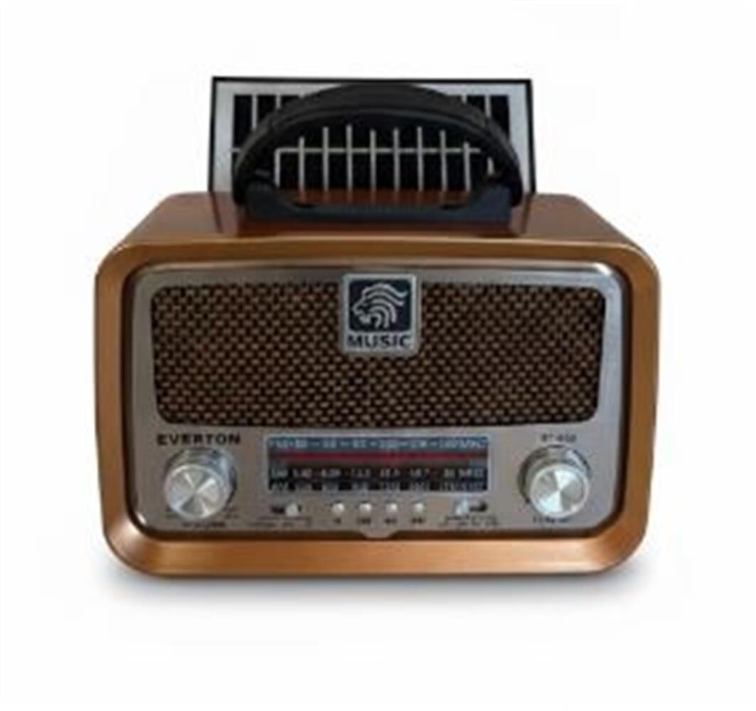 Everton RT-653  Solarlı,Şarjlı Nostaljik Radyo (Bluetooth-USB-SD-FM )