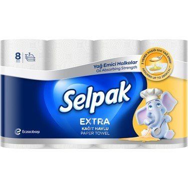 Selpak Extra Kağıt Havlu 8 Rulo