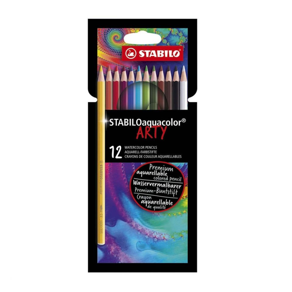 Stabilo Aquacolor Arty 12'li Kuru Boya Kalemi 1612/1-20
