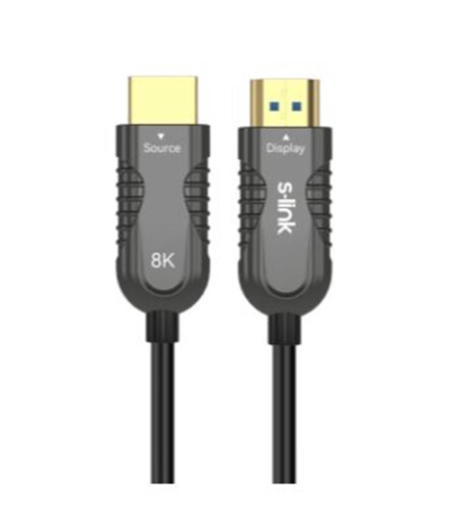 S-link SL-HM8K050 HDMI TO HDMI 50m v2.1 8K60 HZ 4K 120HZ Fiber Kablo