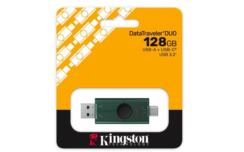Kingston DTDEG2-128GB 128GB USB-A + USB-C 3.2 Gen 1 DataTraveler DuoG2 Flash Bellek