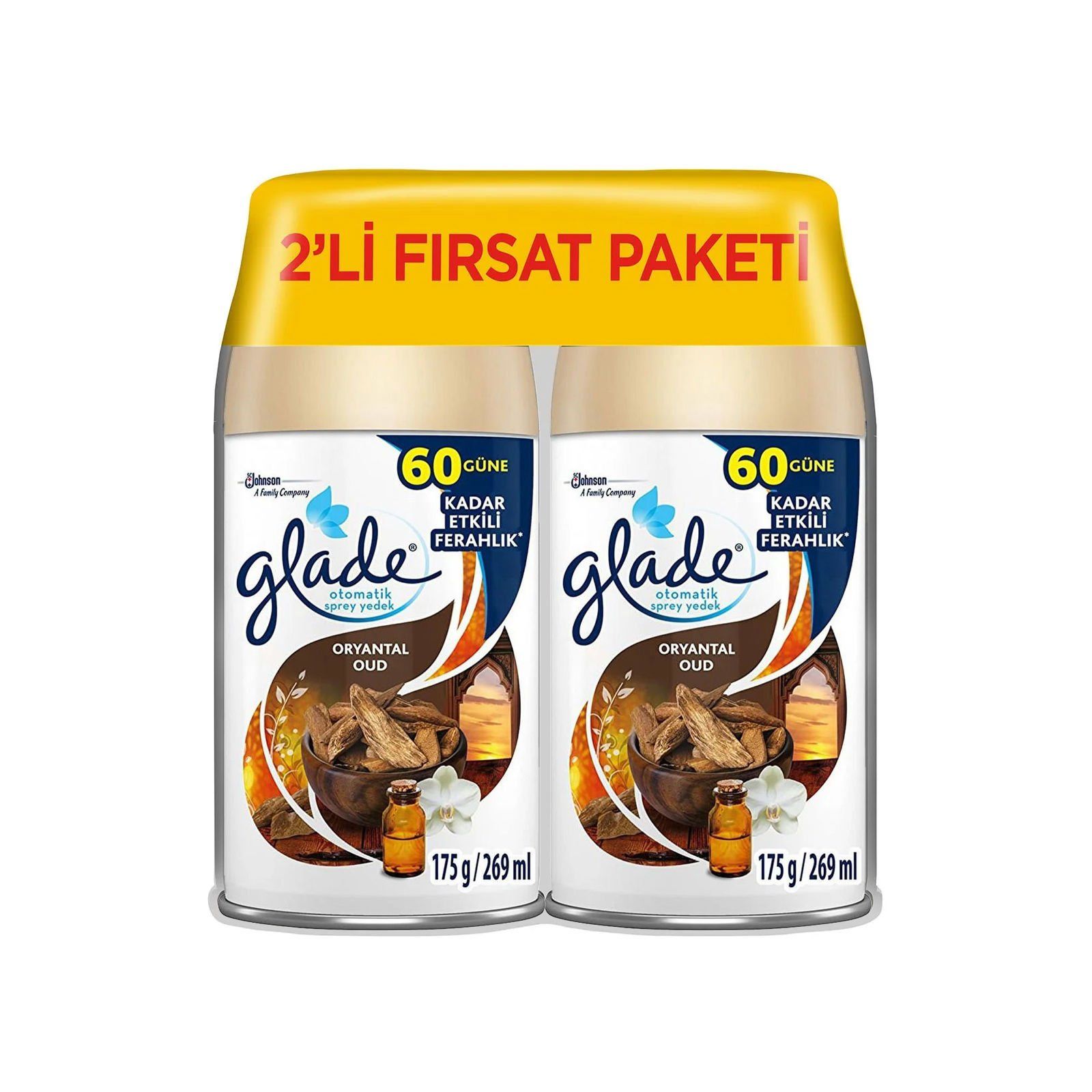 Glade Otomatik Sprey 2'li Yedek Temiz Oryantal Oud 269 ml