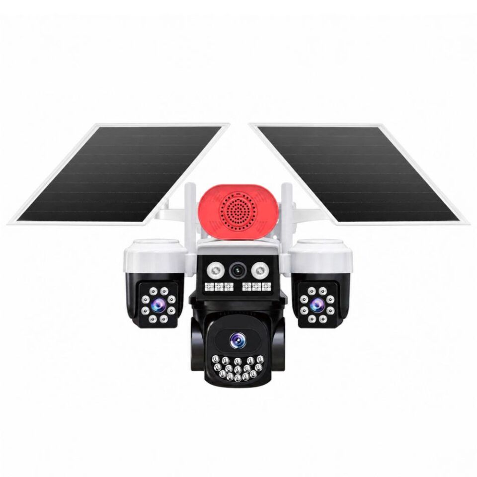 Joysee S3 9Mp AOR 4G 3.6mm+2x2.8mm 2 Solar Üç Kamera 19IR+18Led PTZ Kamera