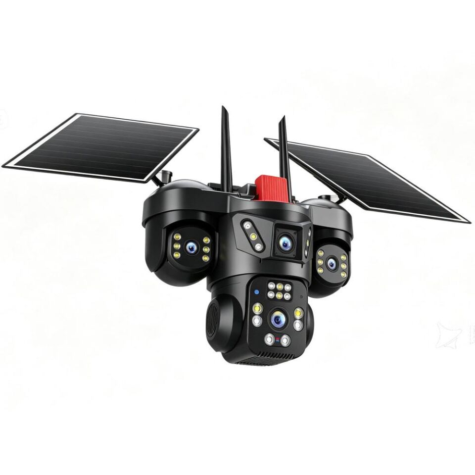 Joysee S4 12Mp AOR 2x3.6mm 2x2.8mm 4G 2 Solar Dört Kamera 22IR+12Led PTZ