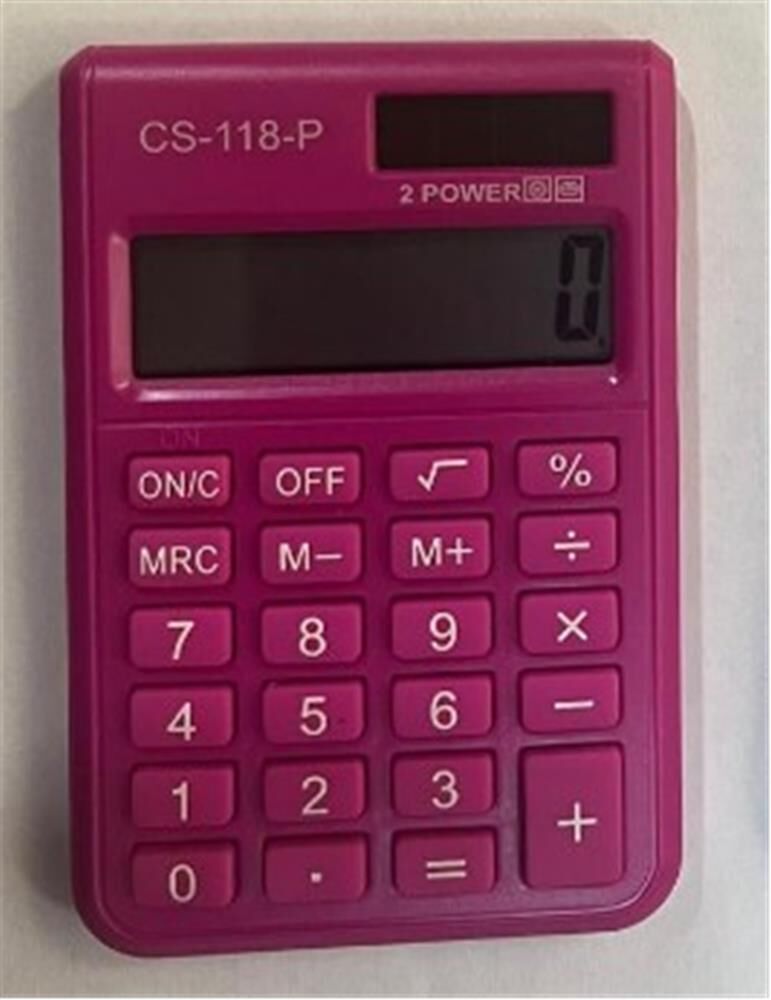 CSL CS-118-P Pembe 8 Hane Cep Tipi Hesap Makinesi