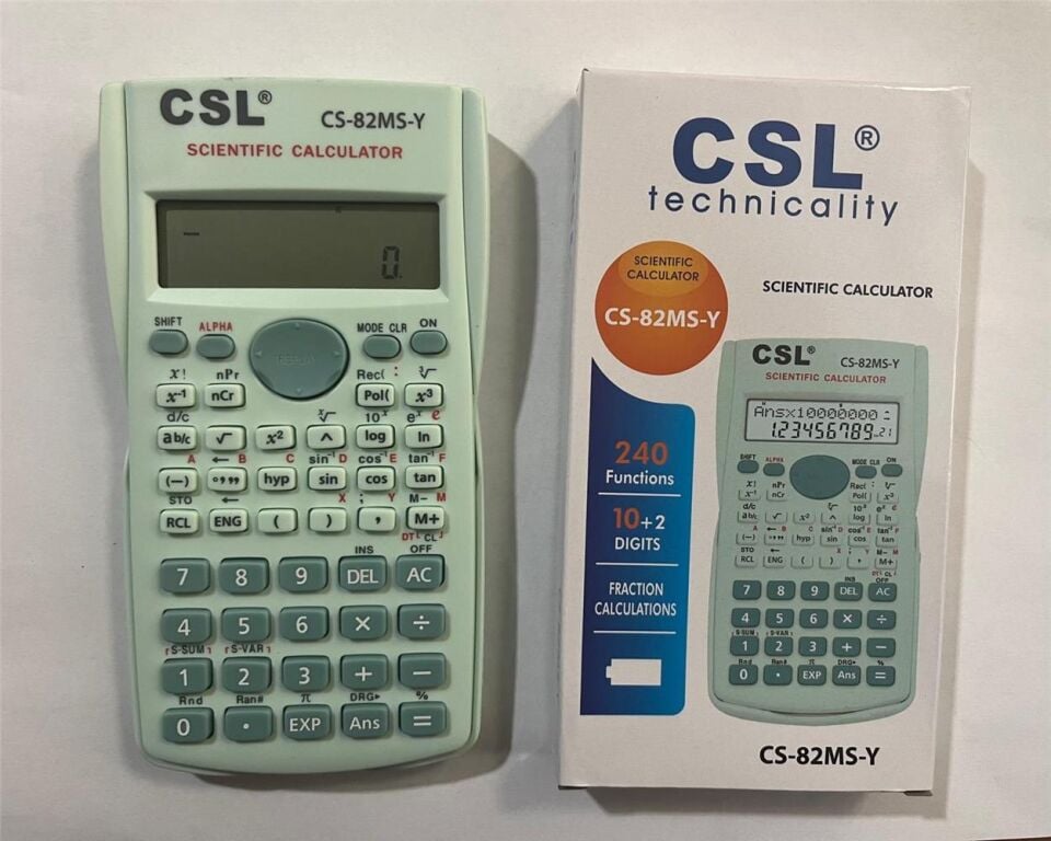CSL CS-82MS-Y Yeşil Fonksiyonel Hesap Makinesi
