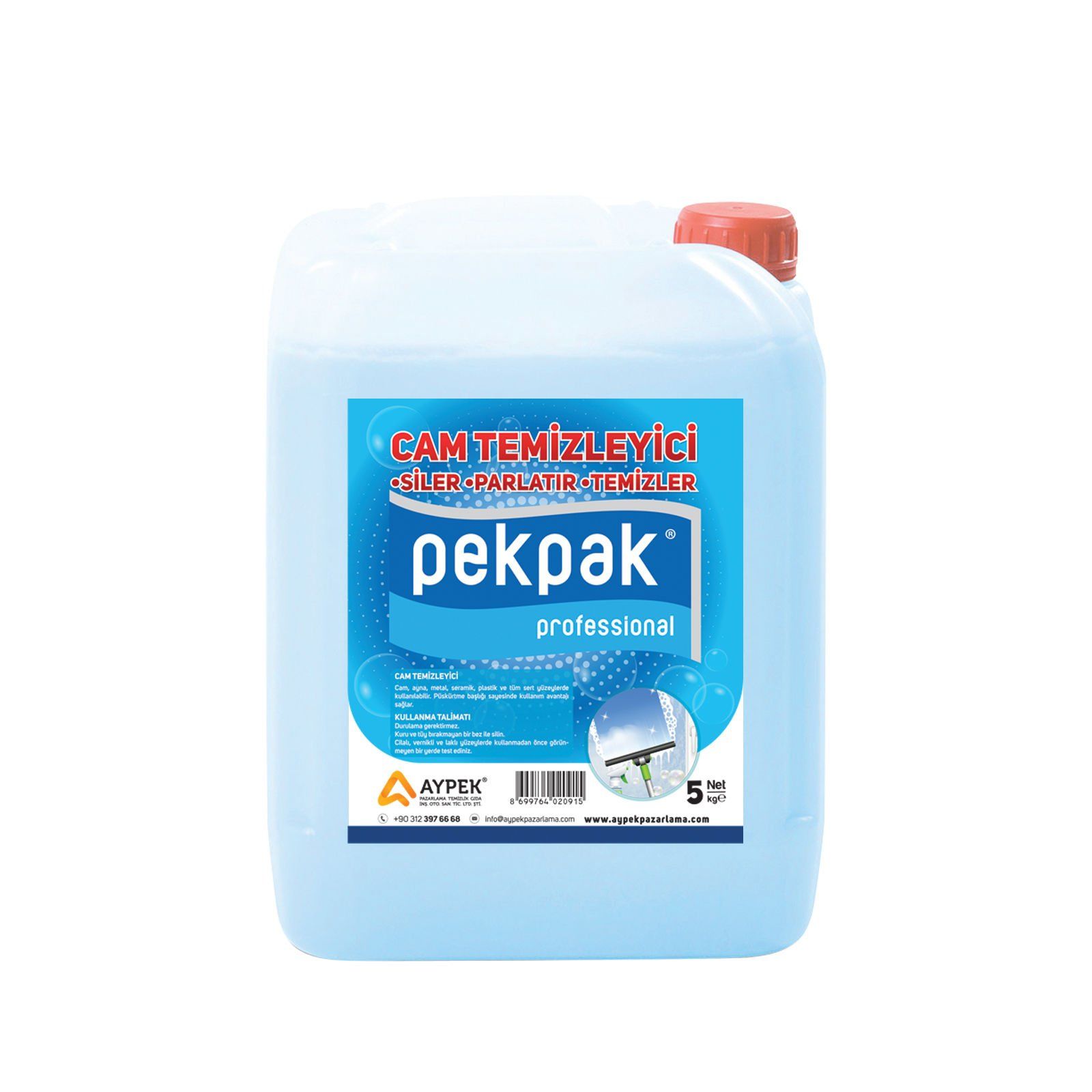 Pekpak Cam Temizleyici 5 lt