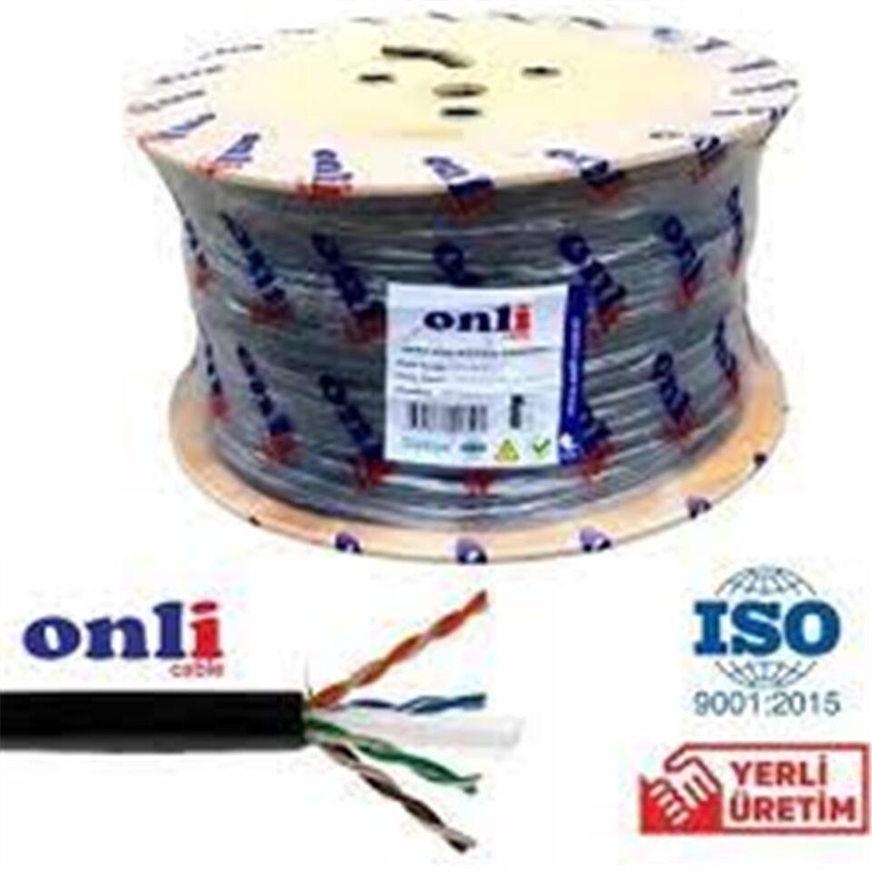 Onli U-UTP 24 AWG CCA-ECO  305 Metre Cat6 Kablo