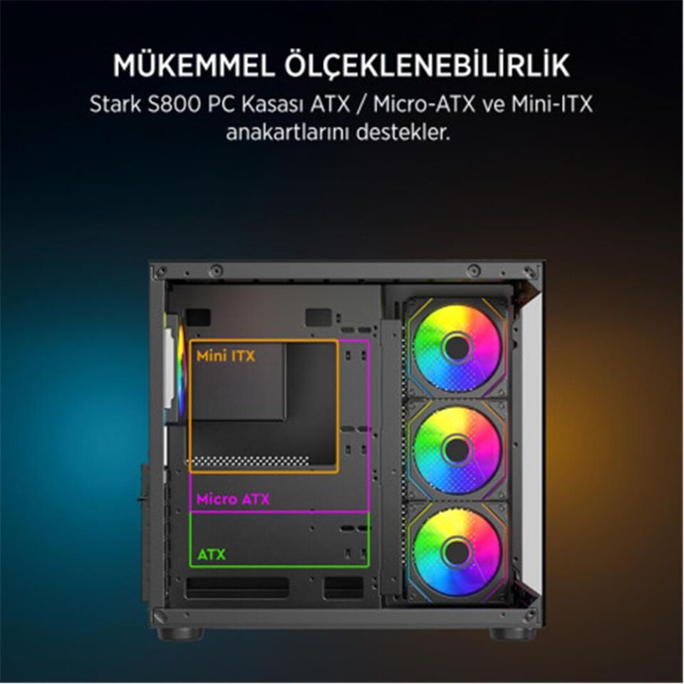 James Donkey Stark S800 4X ARGB 750W Gaming Kasa