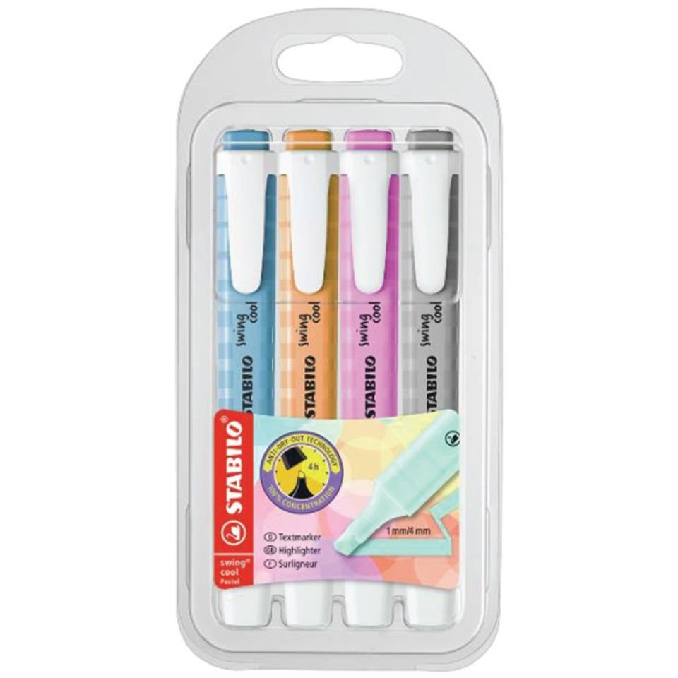 Stabilo Fosforlu Kalem Swing Cool Pastel 4 lü Paket