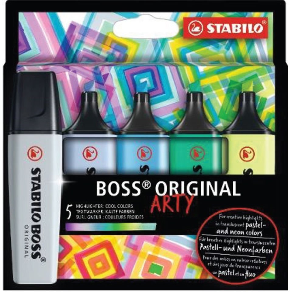 Stabilo Fosforlu Kalem Boss Arty Soğuk Renkler 5 Li Set